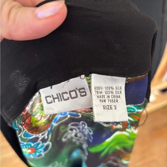 100% Silk Kimono Style Colorful Tropical Wrap Top SZ 3 (M-XL) Spring Summer CUTE - Picture 7 of 8